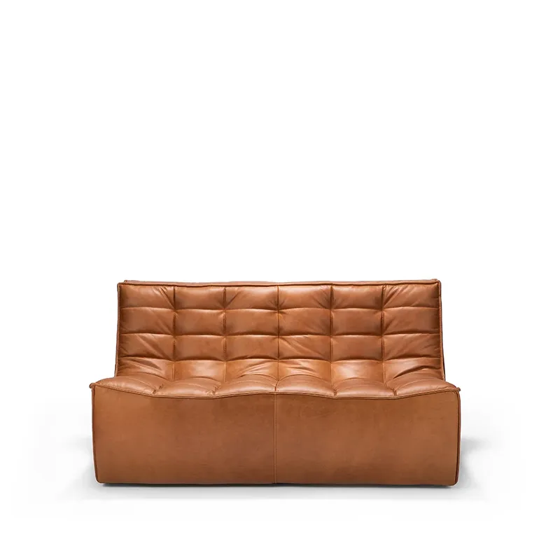 N701 Sofa 2-Sitz Leder old saddle brown by Ethnicraft – product photo