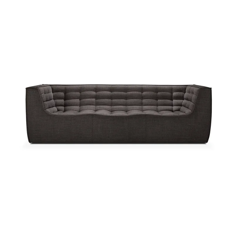 N701 Sofa 3-Sitz Dark grey, mit Armlehnen von Ethnicraft – Produktfoto