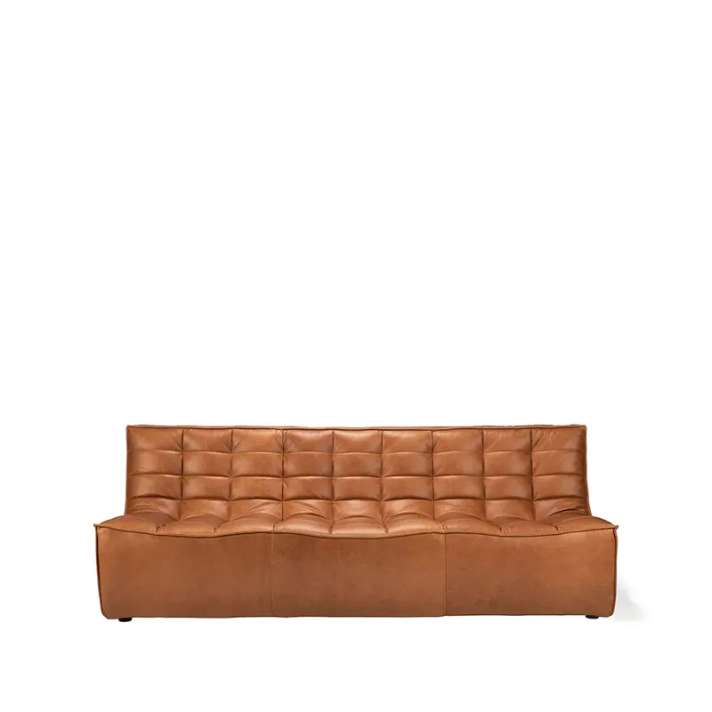 N701 Sofa 3-Sitz Läder old saddle by Ethnicraft – product photo