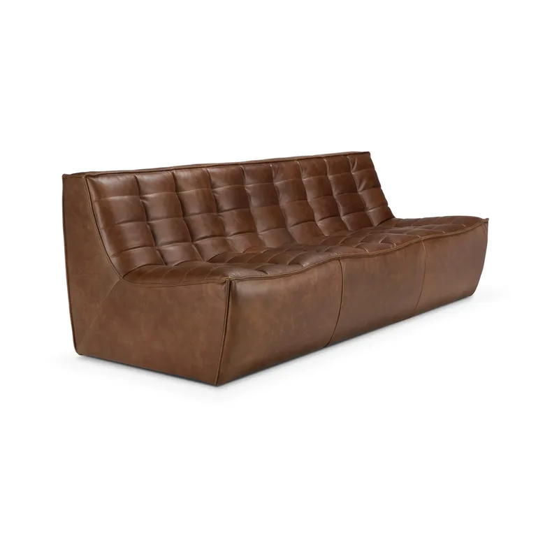 N701 Sofa 3-Sitz Leder Chestnut by Ethnicraft – product photo