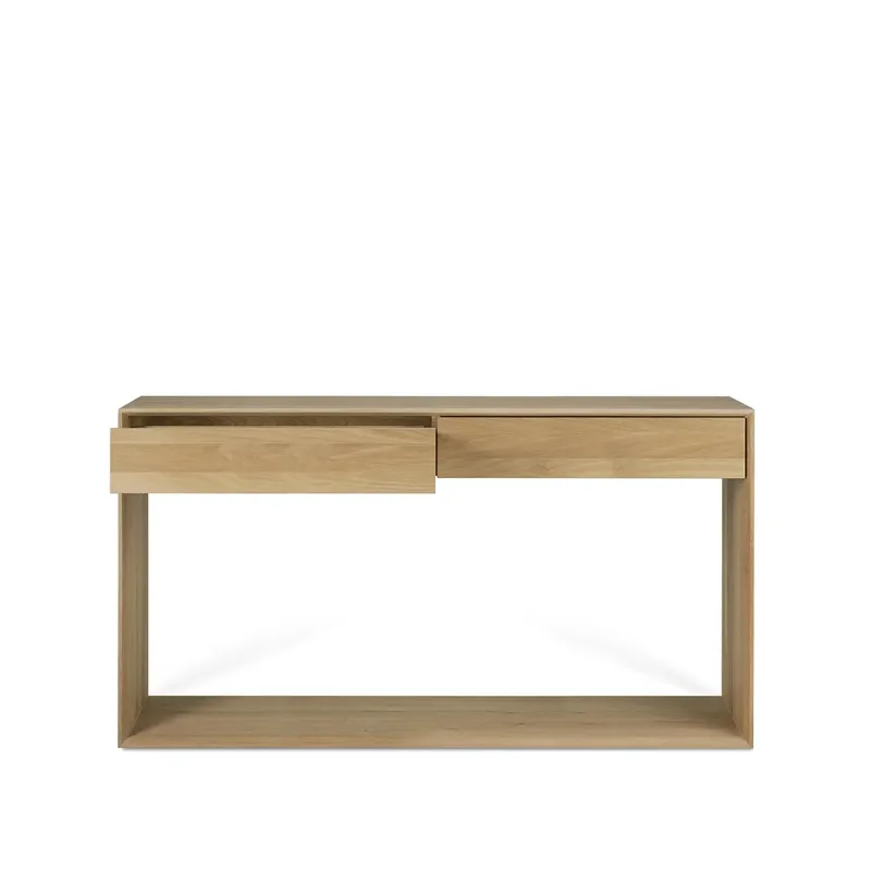 Nordic Konsolentisch Lackierte Eiche mit zwei Schubladen 160x40 cm von Ethnicraft – Produktfoto