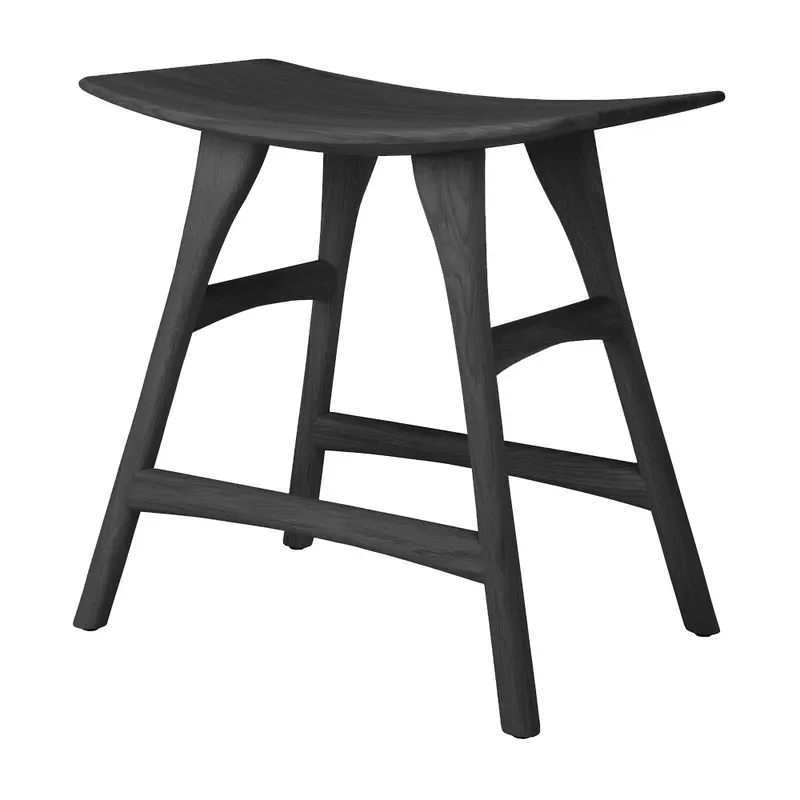 Osso Barhocker Niedrig Eiche schwarz lackiert by Ethnicraft – product photo