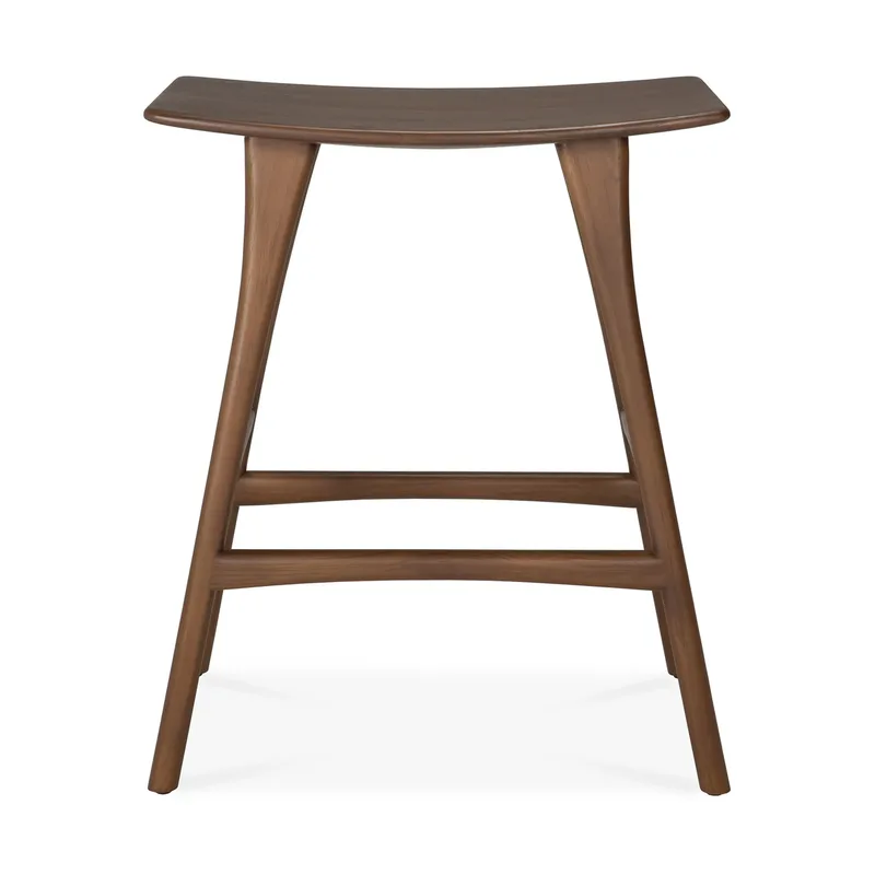 Osso Counter hohe Hocker 67 cm Lackiertes Teak Brown by Ethnicraft – product photo
