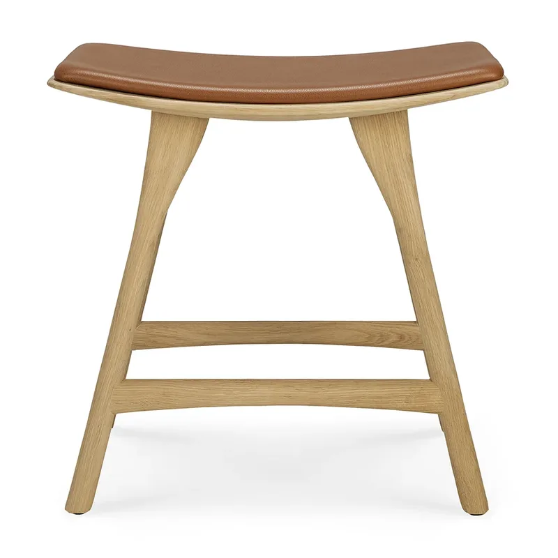 Osso Hocker Eiche/Cognac Leder von Ethnicraft – Produktfoto