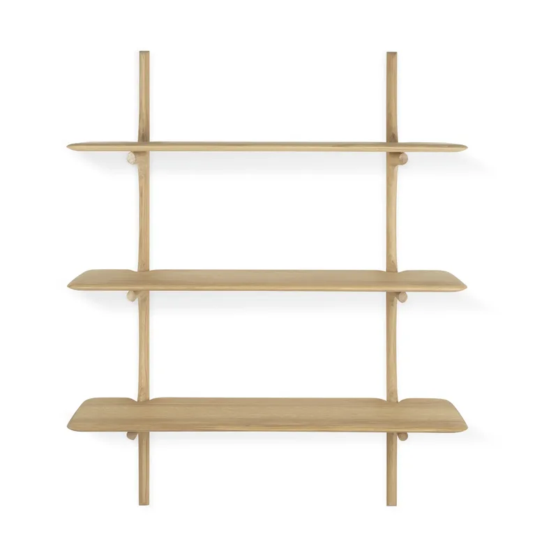 PI Wandregal Eiche, 3‑teilig van Ethnicraft – productfoto