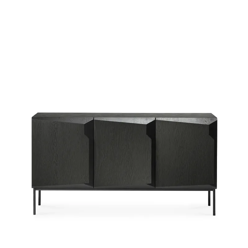 Stairs Sideboard 3-türig Schwarz gebeizte Eiche 150x80x46 cm by Ethnicraft – product photo