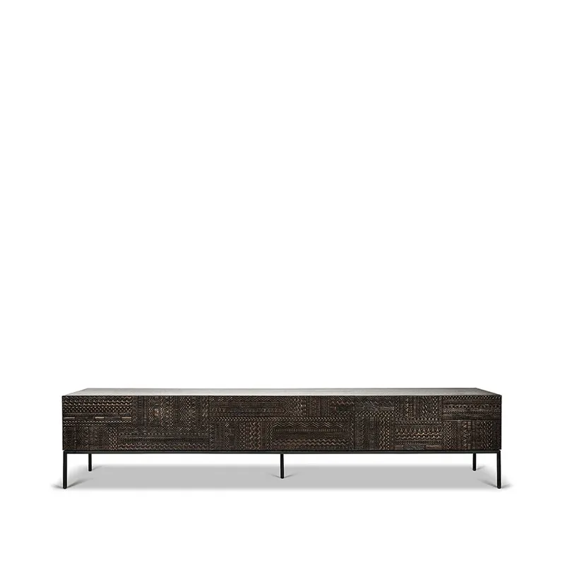 Tabwa Fernsehbank Schwarz Teak 51x240 cm de Ethnicraft – photo du produit