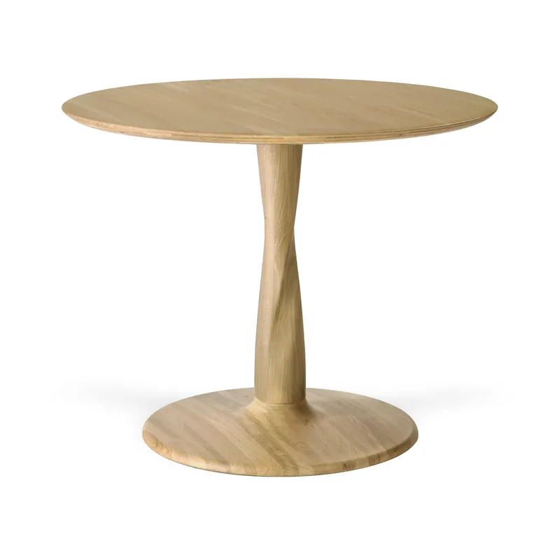 Torsion-Esstisch Lackierte Eiche, Ø90x69 cm från Ethnicraft – produktbild