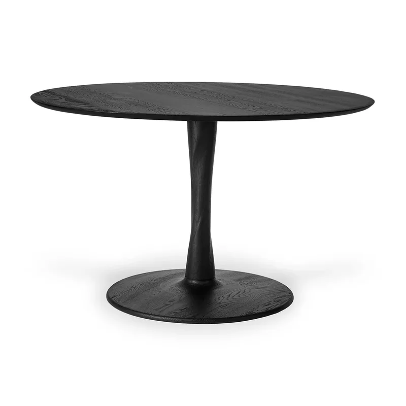 Torsion Esstisch Ø127 cm Eiche Schwarz von Ethnicraft – Produktfoto