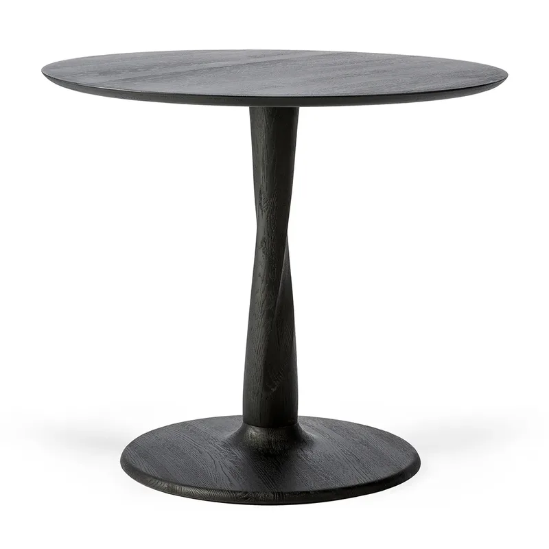 Torsion Esstisch Ø90 cm Eiche Schwarz by Ethnicraft – product photo