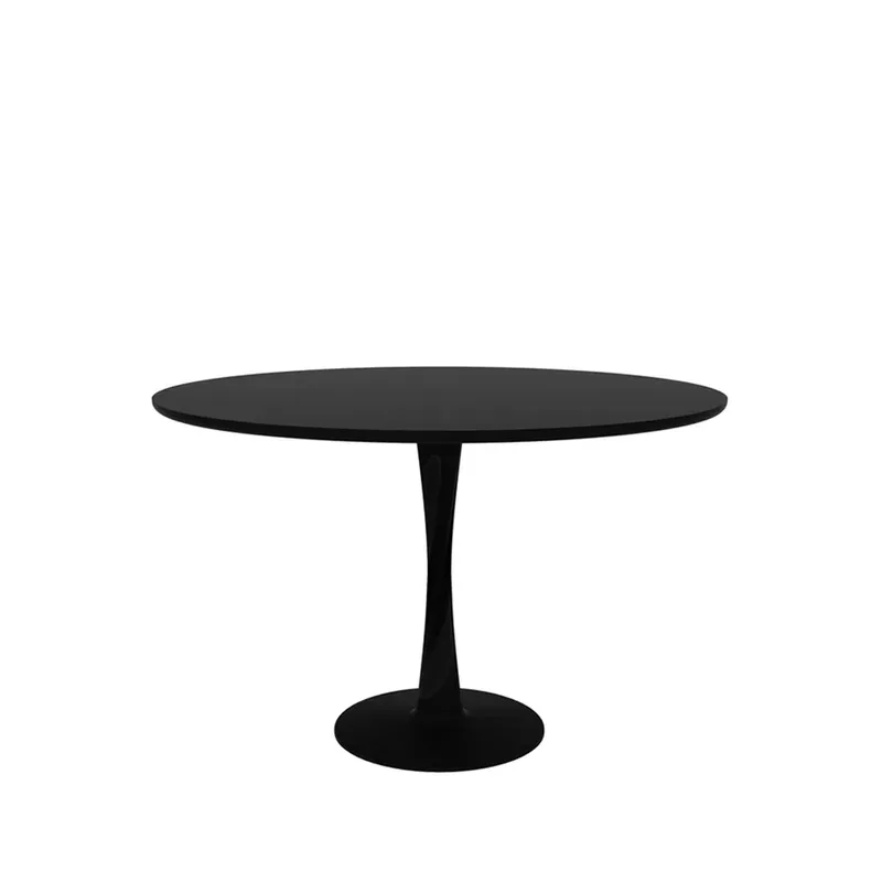 Torsion-Esstisch Schwarz gebeizte Eiche, Ø127 cm by Ethnicraft – product photo