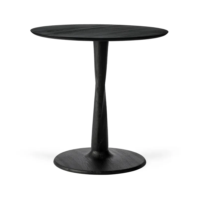 Torsion-Esstisch Schwarz lackierte Eiche, Ø70×69 cm by Ethnicraft – product photo