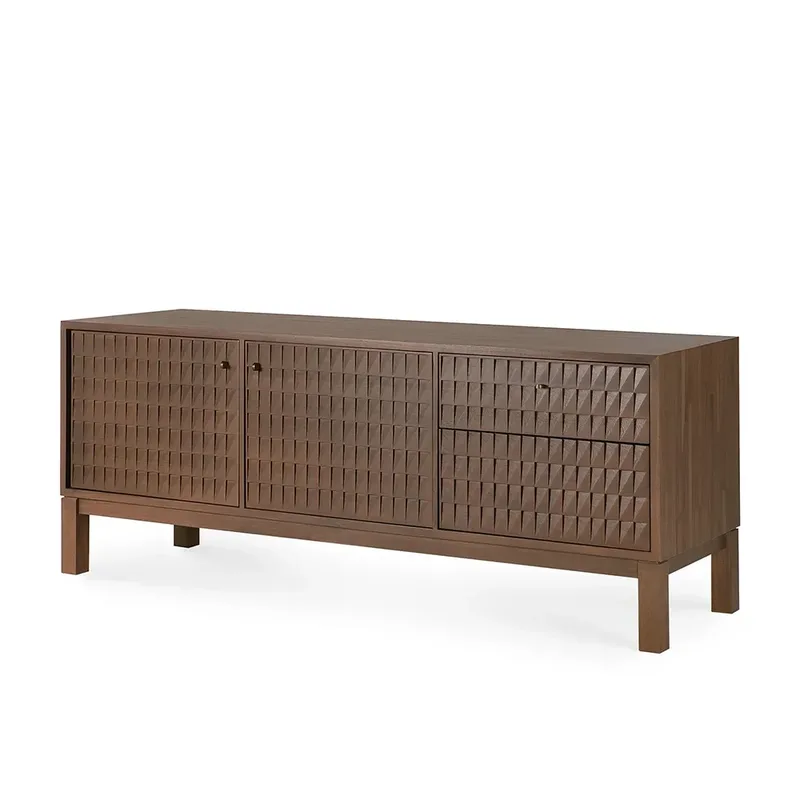 TV-Lowboard aus Teak Sono Light Brown L160 cm von Ethnicraft – Produktfoto