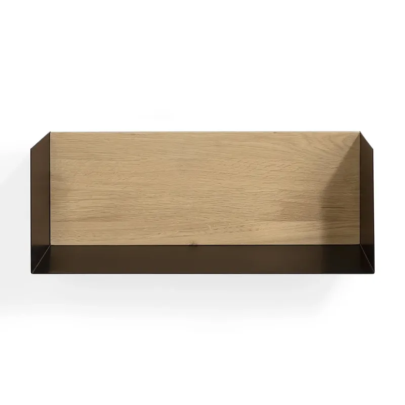U shelf 55x20 cm Eiche/schwarzes Metall de Ethnicraft – photo du produit