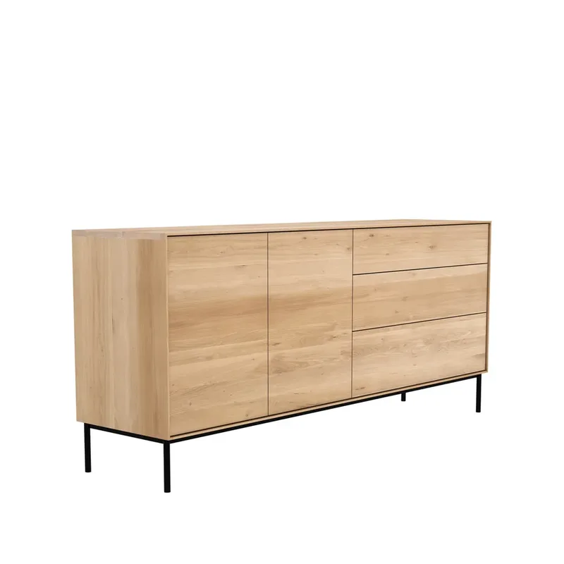 Whitebird Siteboard Eiche-Metall 2-türig 3 Schubladen fra Ethnicraft – produktbillede