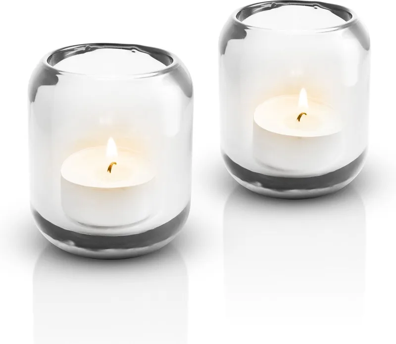 Acorn Theelichthouder Clear Set van 2 Stuks - Glas by Eva Solo in Transparant – product photo