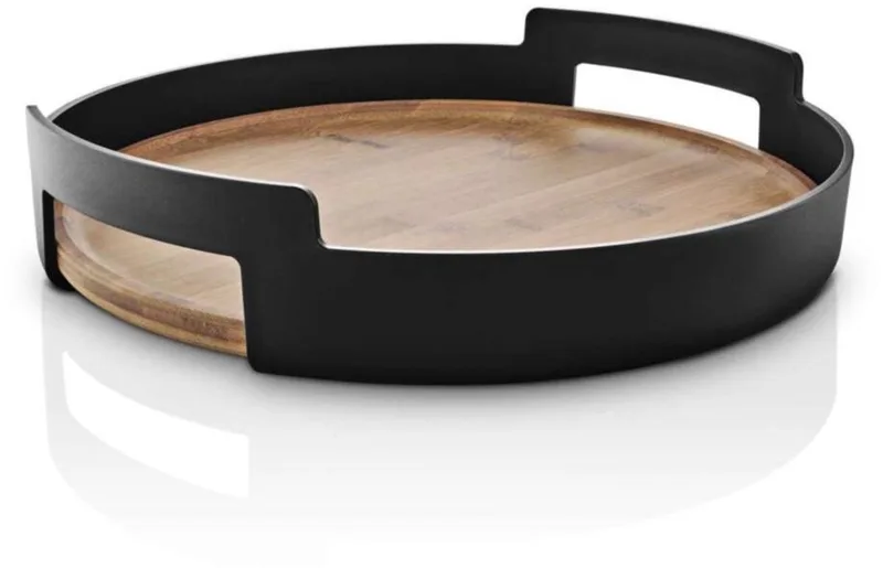 Dienblad - Nordic Kitchen - Bamboe - Ø 35cm - Rond by Eva Solo in Zwart – product photo