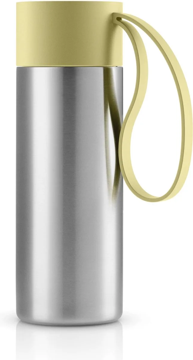 Drinkbeker To Go Thermos 350 ml Champagne - Zilver - Gerecycled Roestvast Staal - Kunststof - Siliconen by Eva Solo in Groen – product photo