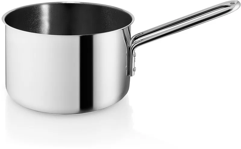 Eva Trio Roestvrijstalen steelpan, kookpan, geschikt voor inductie, aluminium, roestvrij staal, keramische coating, gepolijst staal, 1,8 L, 312418 by Eva Solo in Zilver – product photo