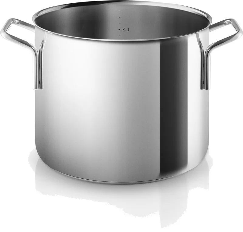 Eva Trio Roestvrijstalen steelpan, kookpot, geschikt voor inductie, aluminium, roestvrij staal, gepolijst staal, 4,8 L, 302448 van Eva Solo in Zilver – productfoto