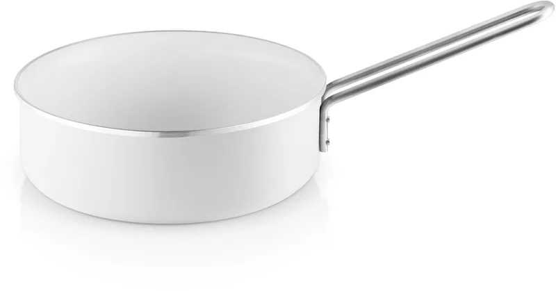 Eva Trio White Line sauteusepan, steelpan, geschikt voor inductie, aluminium, roestvrij staal, keramische coating, 24 cm, 266524 by Eva Solo in Wit – product photo