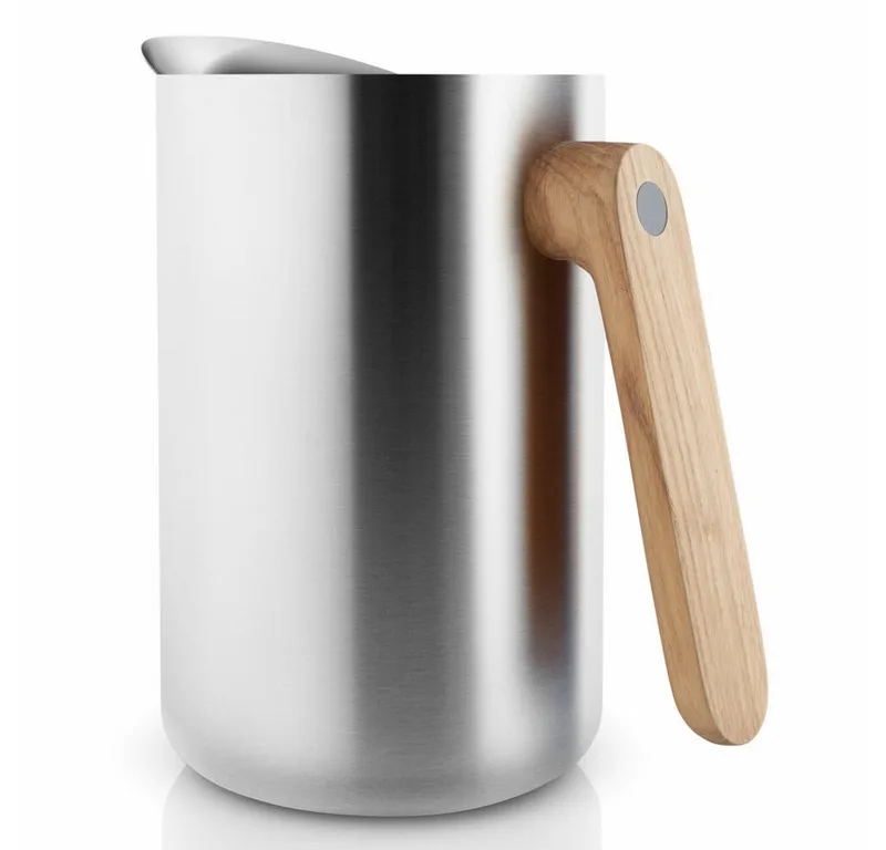 Isolierkanne Nordic kitchen Edelstahl/ Eiche Silber 1 L, 1 l by Eva Solo in Silberfarben – product photo