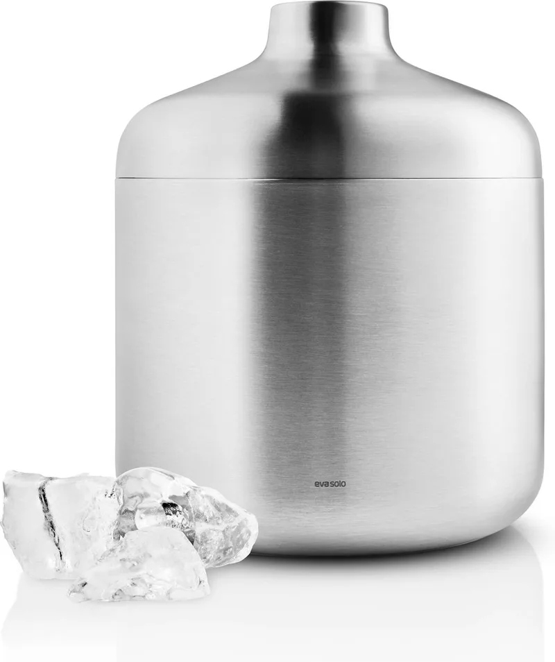 Liquid Lounge Ijsemmer Geisoleerd met Deksel en Schep - Roestvast Staal by Eva Solo in Zilver – product photo