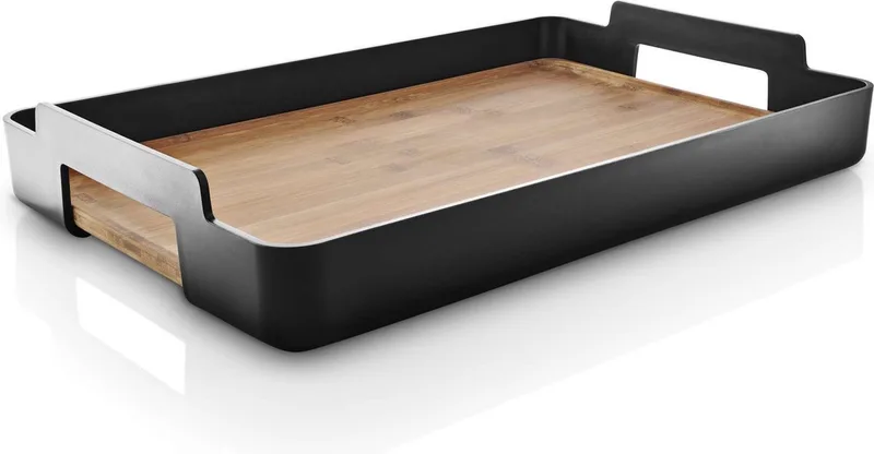 Nordic Kitchen Dienblad 50x34 cm Bamboe - Bruin - Bamboe - Kunststof von Eva Solo in Zwart – Produktfoto