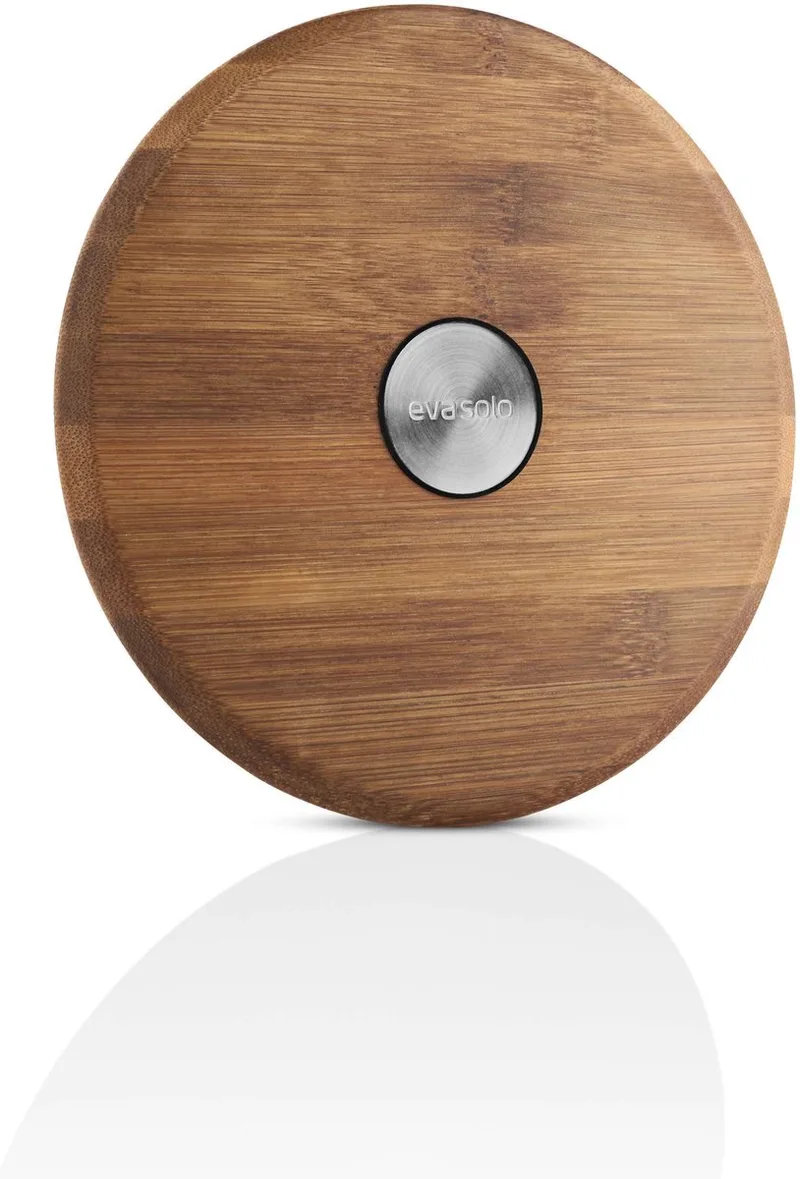 Nordic Kitchen Onderzetter Magnetisch Ø 20 cm Bamboe - Zilver - Bamboe - Roestvast Staal van Eva Solo in Bruin – productfoto