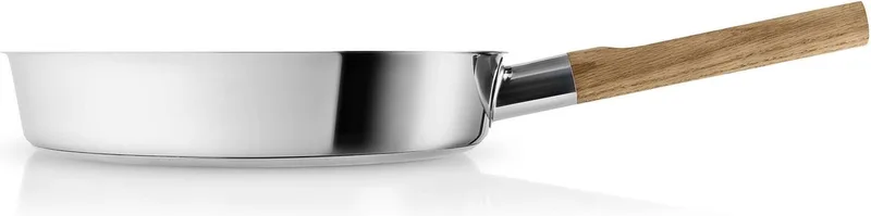 Nordic Kitchen Stainless Steel Slip-Let Non-Stick Koekenpan Ø 24 cm - Roestvast Staal de Eva Solo en Zilver – photo du produit