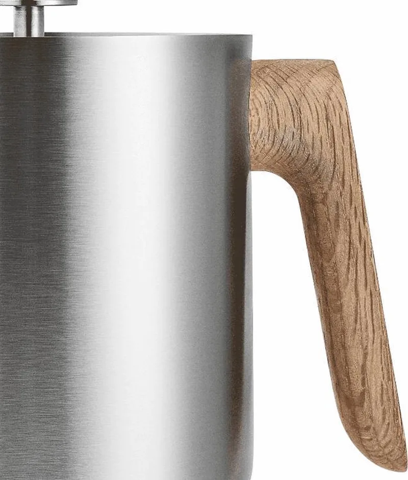 Nordic Kitchen Thermo Theemaker 1 liter - Bruin - Roestvast Staal - Hout - Siliconen de Eva Solo en Zilver – photo du produit