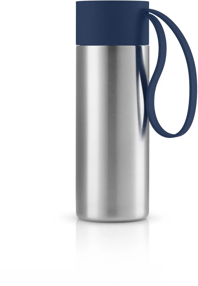 vacuüm beker To Go, roestvrij staal, kunststof, silicone, marineblauw, 350 ml, 567000 by Eva Solo in Blauw – product photo