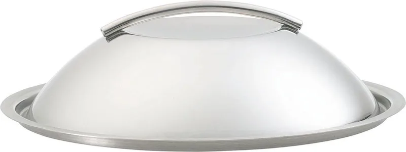Deksel Dome Ø 24 cm - Roestvast Staal von Eva Trio in Zilver – Produktfoto