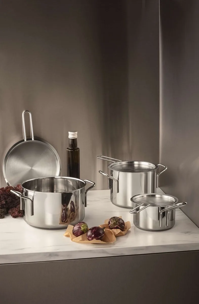 Deksel Ø 13 cm - Roestvast Staal von Eva Trio in Zilver – Produktfoto