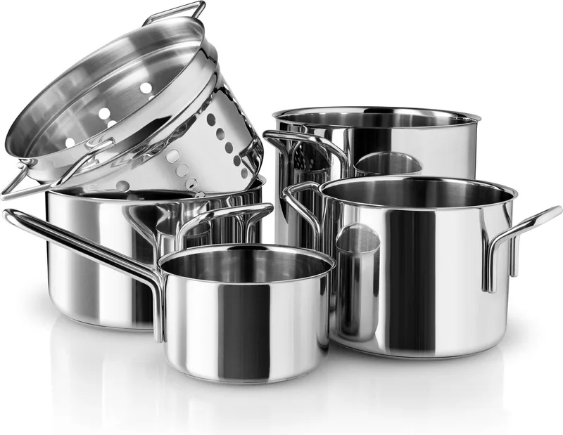 Kookpannenset Set van 5 Stuks - Roestvast Staal by Eva Trio in Zilver – product photo