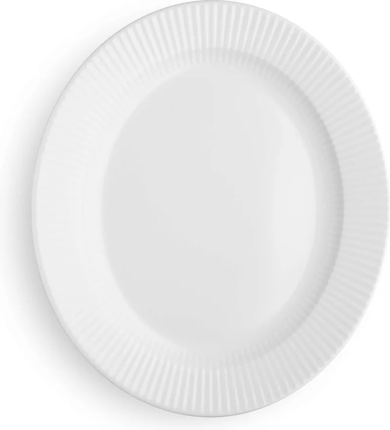 Legio Nova Bord Ovaal Ø 31 cm - Zilver - Porselein van Eva Trio in Wit – productfoto