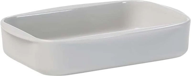 Legio Nova Ovenschaal 24x17 cm - Porselein van Eva Trio in Zilver – productfoto