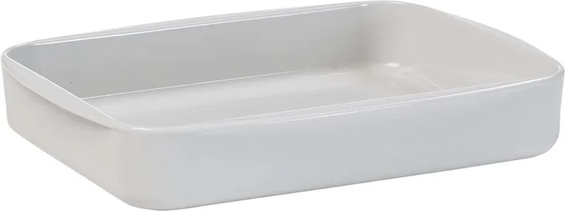 Legio Nova Ovenschaal 36x29 cm - Porselein van Eva Trio in Zilver – productfoto