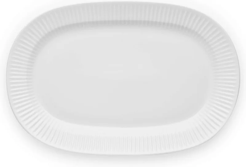 Legio Nova Serveerschaal 37x25 cm - Zilver - Porselein van Eva Trio in Wit – productfoto