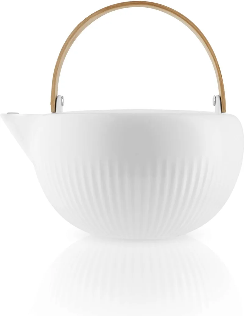 Legio Nova Theepot 1,2 liter - Grijs - Porselein van Eva Trio in Wit – productfoto