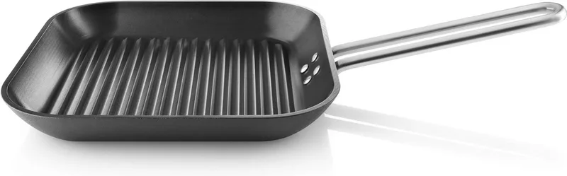 Professional Gietaluminium Slip-Let Non-Stick Grillpan Ø 28 cm - Aluminium van Eva Trio in Zwart – productfoto