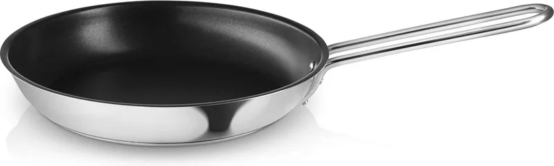 Rvs Slip-Let Non-Stick Koekenpan Ø 24 cm - Roestvast Staal van Eva Trio in Zilver – productfoto