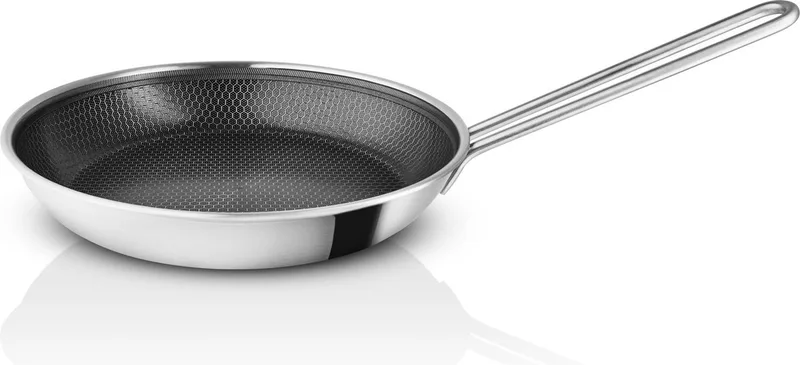 Stainless Steel Mosaic Ceramic Slip-Let Koekenpan Ø 20 cm - Aluminium van Eva Trio in Zilver – productfoto