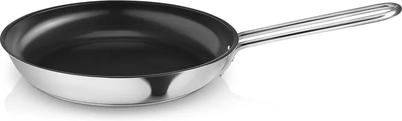 Stainless Steel Slip-Let Ceramic Koekenpan Ø 24 cm - Roestvast Staal van Eva Trio in Zilver – productfoto