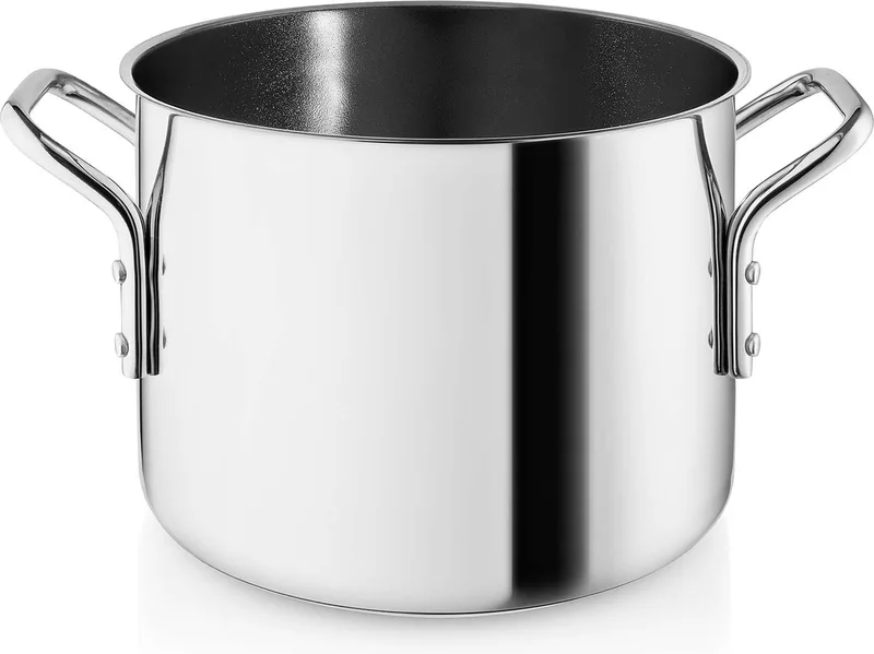 Stainless Steel Slip-Let Ceramic Kookpan Ø 16 cm - Roestvast Staal van Eva Trio in Zilver – productfoto