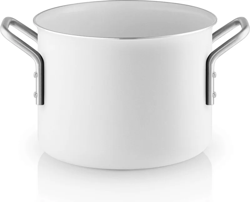 White Line Kookpan Ø 16 cm 2,5 Liter Ceramique - Aluminium van Eva Trio in Wit – productfoto