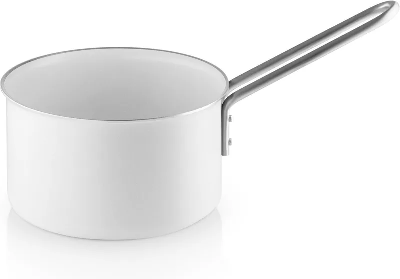 White Line Steelpan Ø 16 cm 1,8 Liter Ceramique - Aluminium by Eva Trio in Wit – product photo