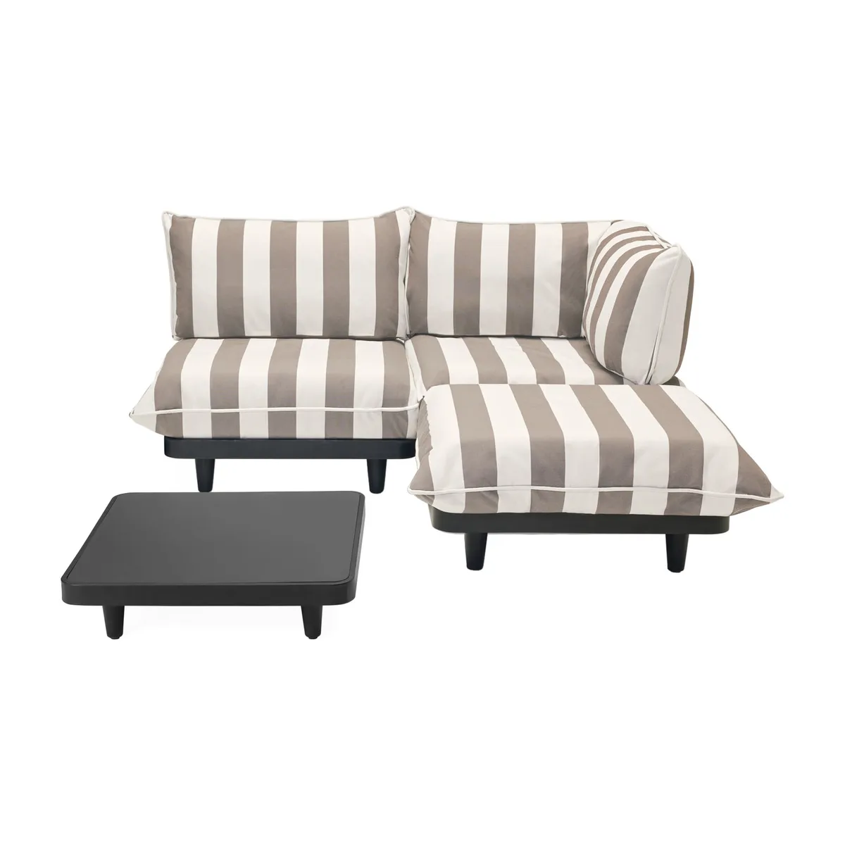 Gepolstertes Gartensofa Paletti - Braun - Olefin Stoff van Fatboy – productfoto