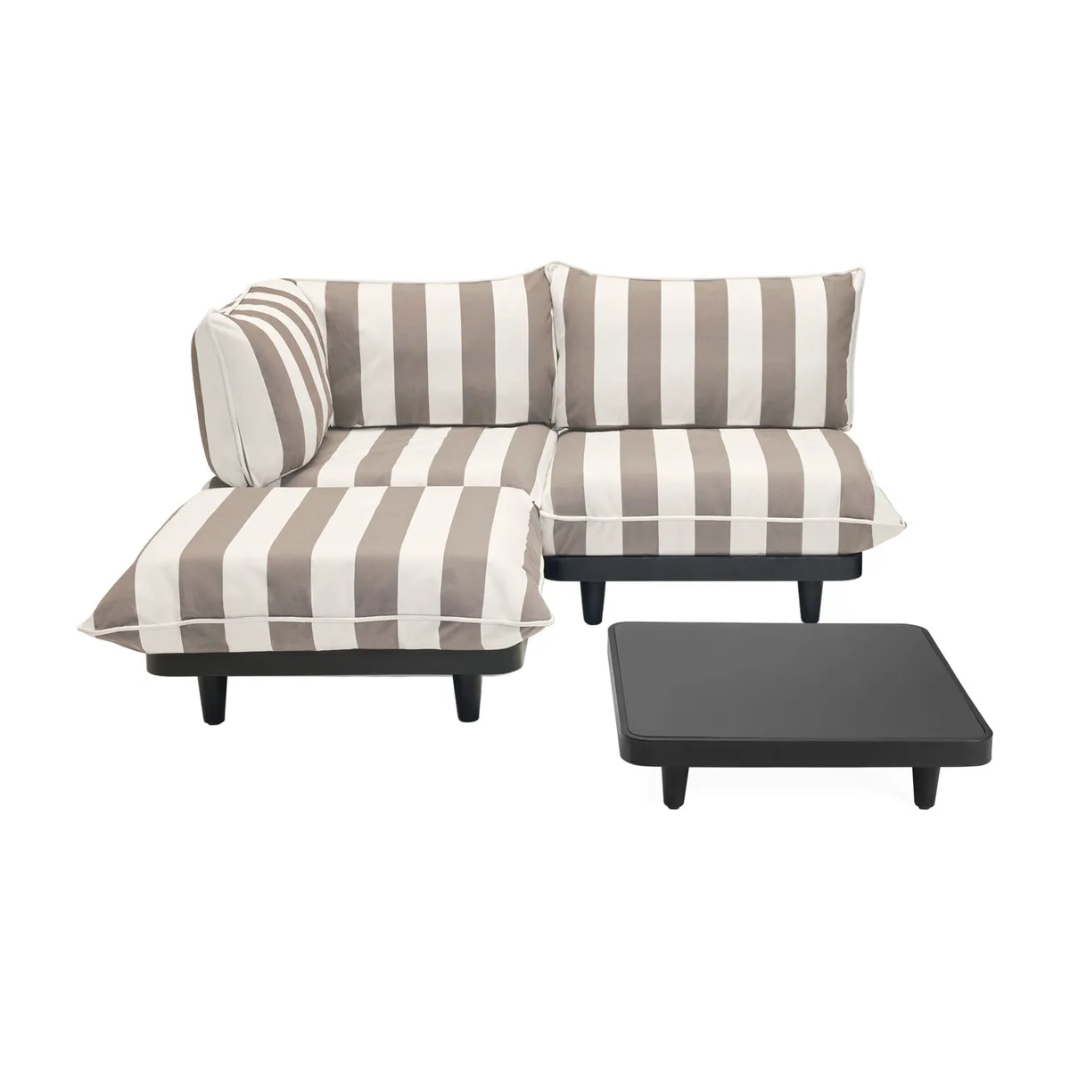 Gepolstertes Gartensofa Paletti - Braun - Olefin Stoff von Fatboy – Produktfoto