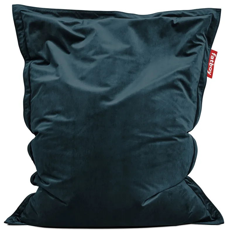 Original Sitzsack slim velvet recycled petrol de Fatboy – photo du produit